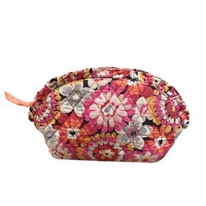 Vera Bradley Pixie Blooms Large Floral Cosmetic Bag 12.5" x 7" x 3.25"